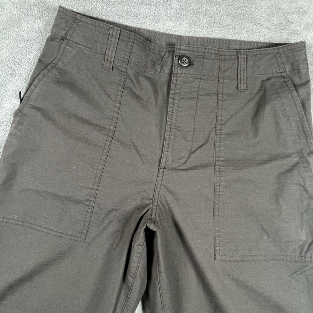 PrAna Ripstop Field Pants Mens 32x32 Gray Relaxed Fit Organic Cotton Stretch